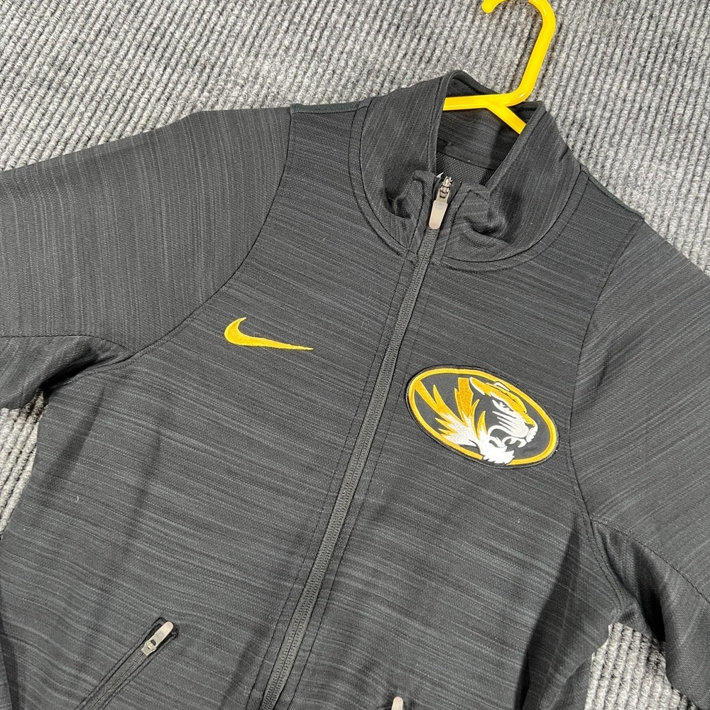 Missouri Tigers Mizzou Jacket Womens XS Extra Small Black Full Zip Mock Nike